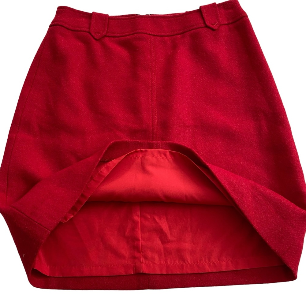 TALBOTS Women’s Wool Blend Lined Career Red Pencil Skirt Size 2P - Picture 9 of 10